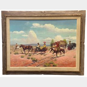 "Home From School" Original Painting By Gertrude Rust