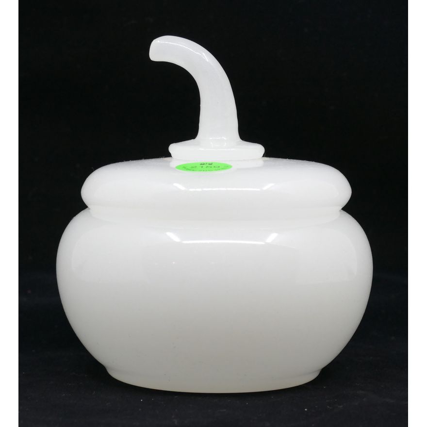 French Opaline Glass Covered Apple Jar 5''