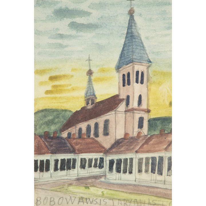 Nikifor Krynicki | Stary kościół, l.60 XX w.
