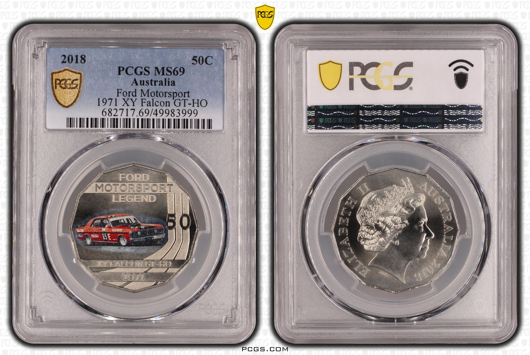 Ford Motorsport - 1971 XY Falcon GT-HO , Fifty Cent, 2018, PCGS MS69