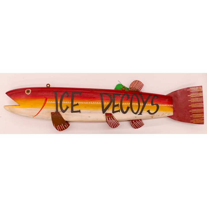 'Ice Decoys Fish' Decorative Trade Sign- 30''