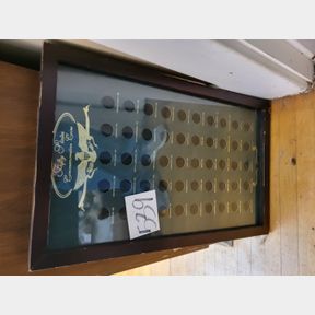 Heavy wood and glass 50 State Quarters display box