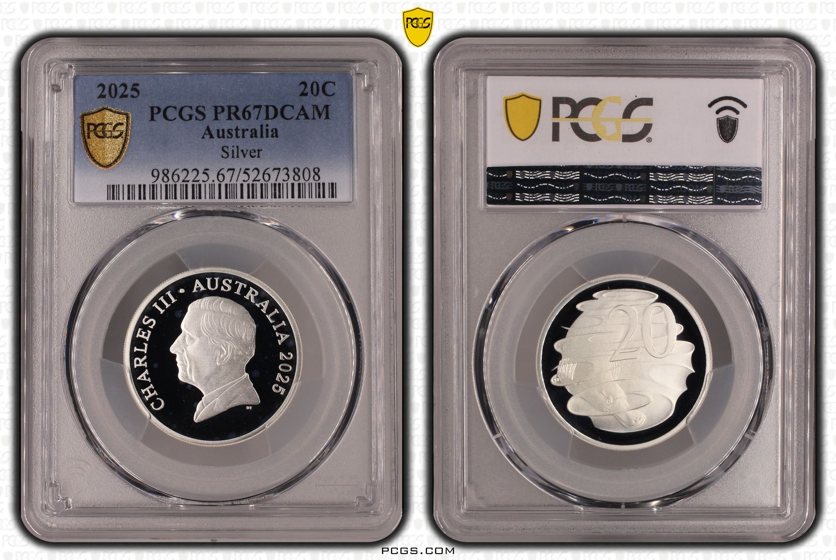 Silver, Twenty Cent, 2025, PCGS PR67DCAM