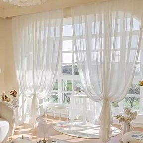 Eyelet striped frosted voile white 145 W X 250 L |