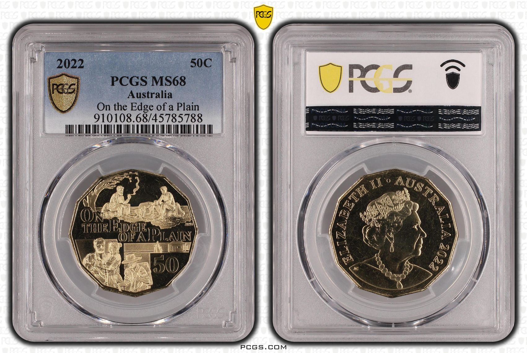 On the Edge of a Plain, Fifty Cent, 2022 POP Report 12/0, PCGS MS 68