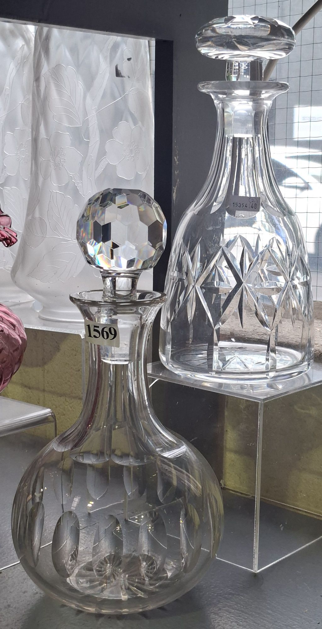 Two Crystal Decanters