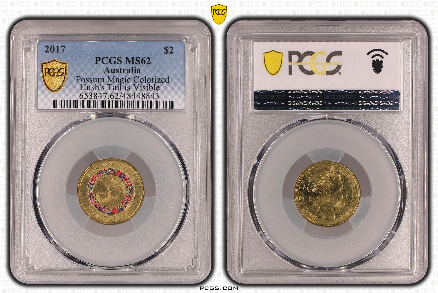 Elizabeth II, Possum Magic - Hush's Tail is Visible, Two Dollar, 2017, PCGS MS62