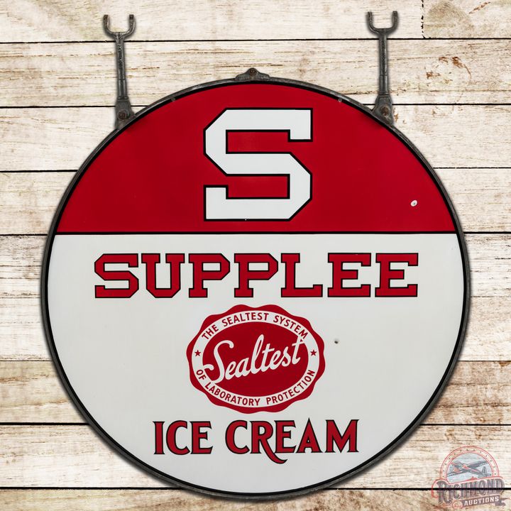 42" Sealtest Supplee Ice Cream DSP Sign & Ring - 9C & 8.9