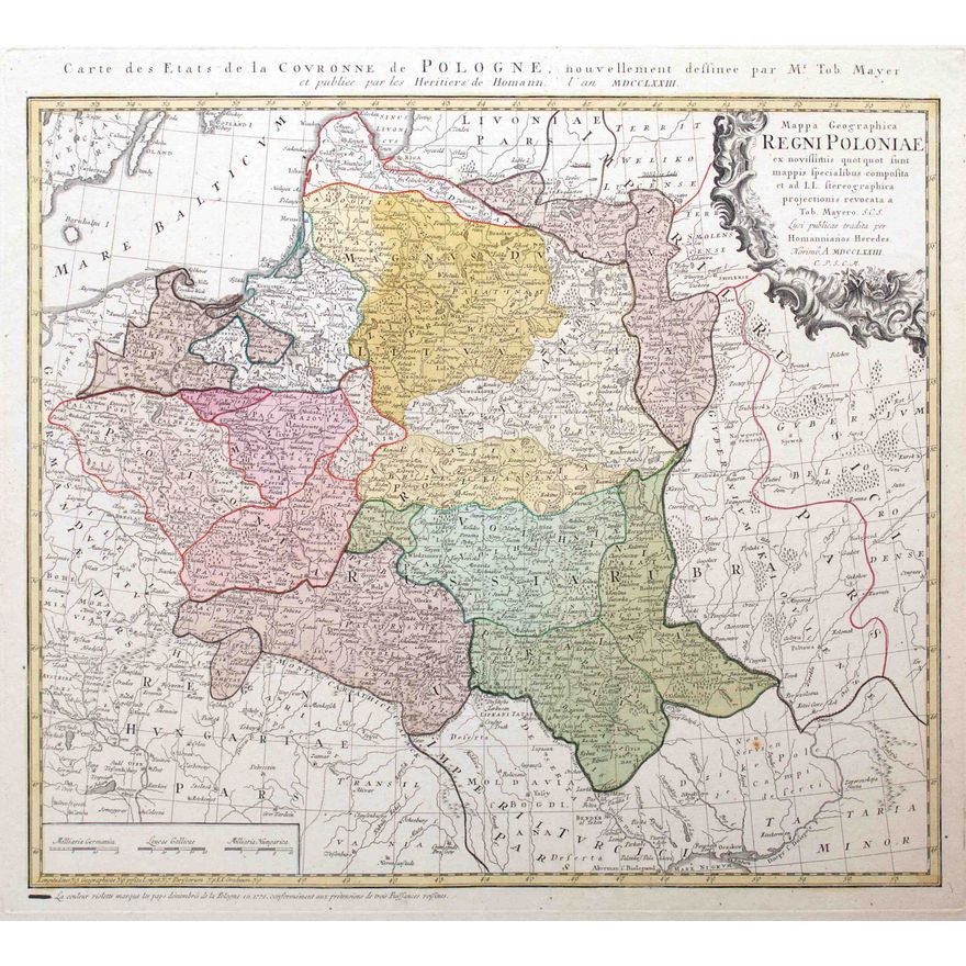 Tobias Mayer | Mappa Geographica Regni Poloniae
