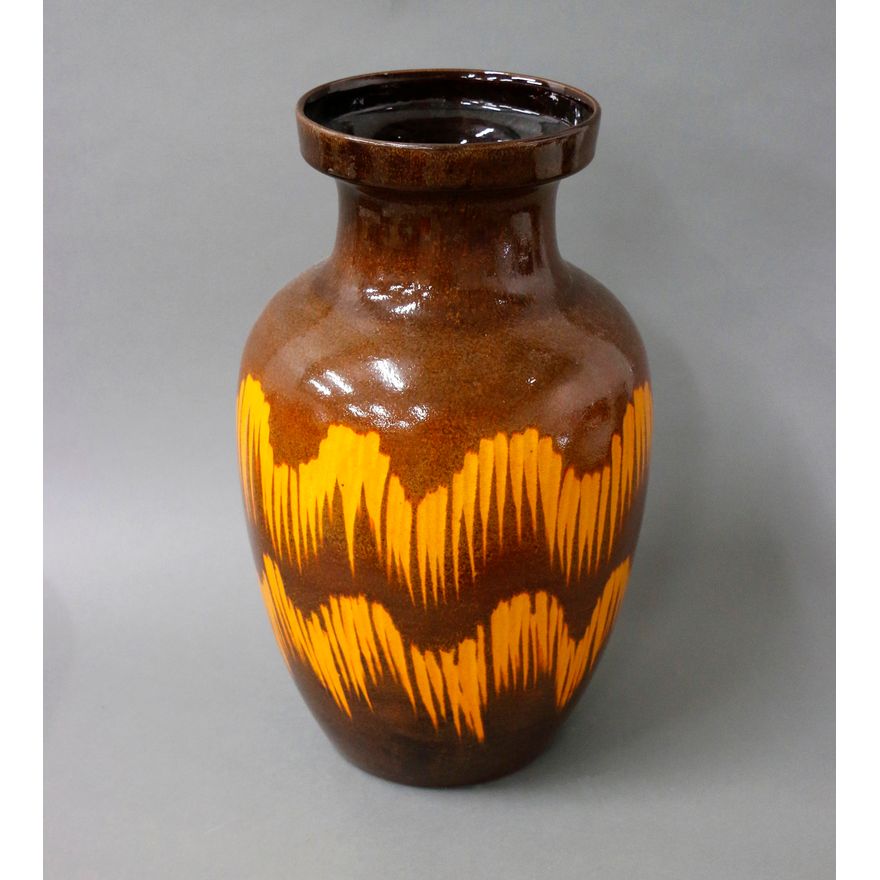 Large West German pottery baluster vase