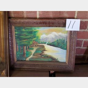 Hand painted artwork with special note on the back
