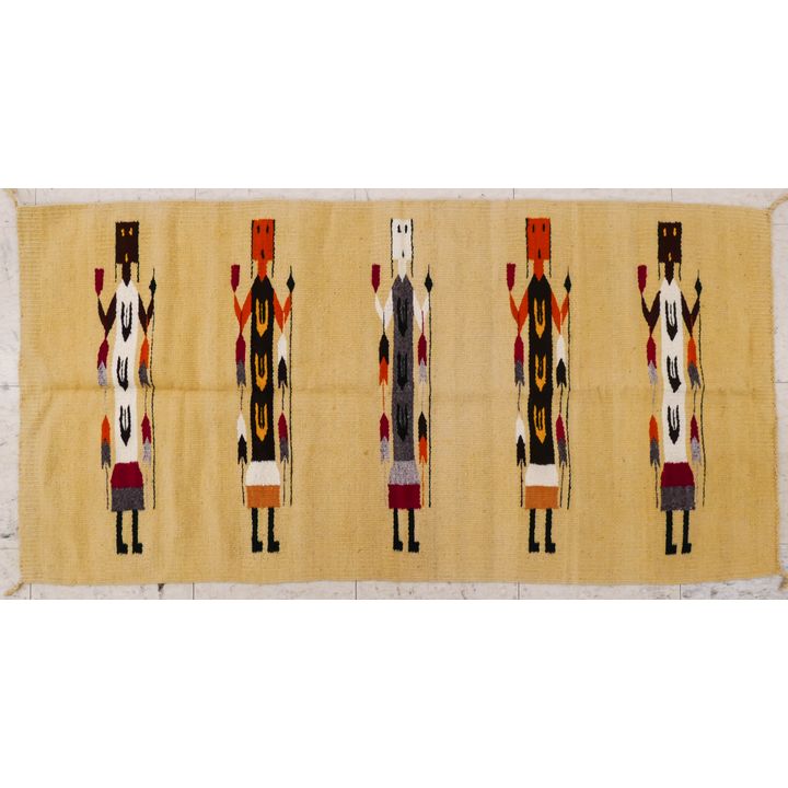 Navajo Cream Colored Yeh Rug- 2'4'' x 4'8''