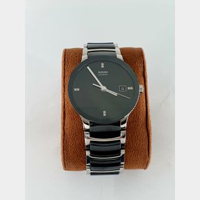 RADO CENTRIX MENS AUTOMATIC BLACK DIAL WATCH - 51929/10009