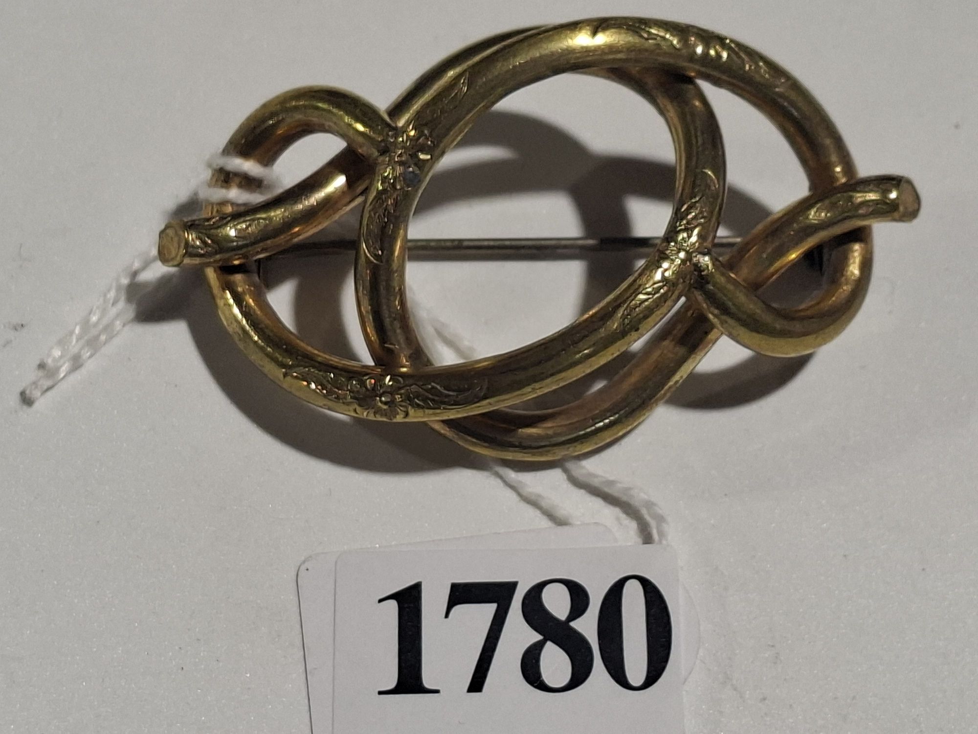 Gold Plated Edwardian Knot Brooch
