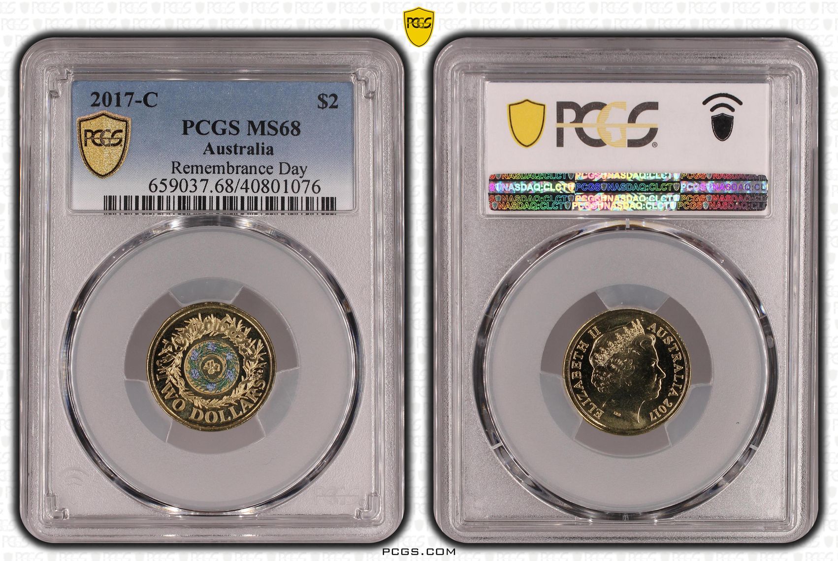 Remembrance Day Colorized, Two Dollar, 2017-C, PCGS MS68