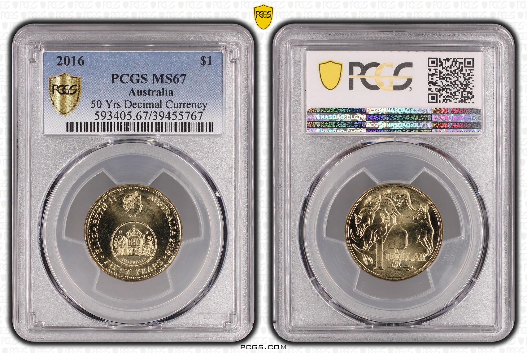 50 Yrs Decimal Currency, One Dollar, 2016, PCGS MS67