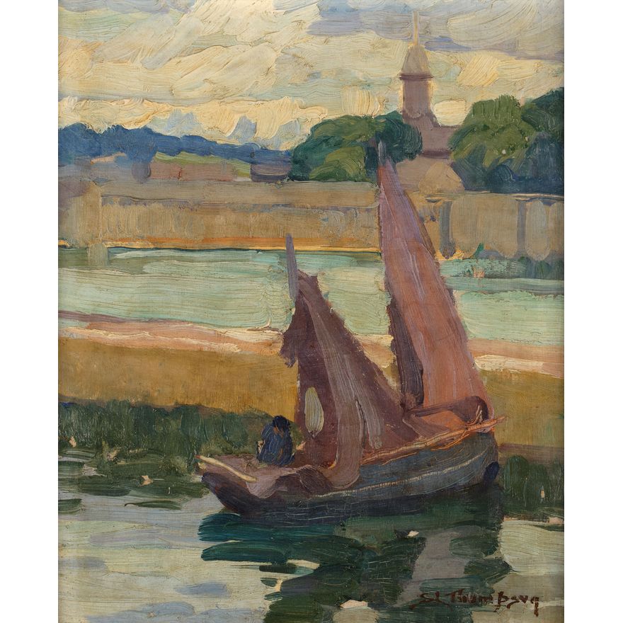 Sydney Lough Thompson 'Sardine boat, Concarneau'