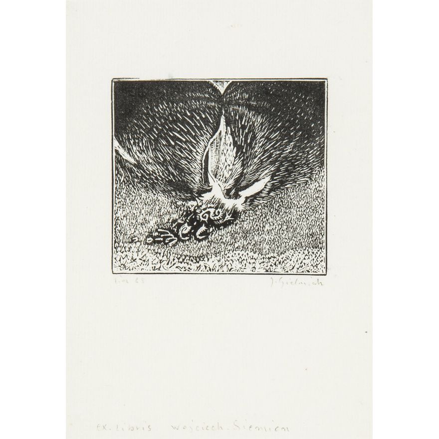 Józef Gielniak | Ex libris dla Wojciecha Siemiona, 1965