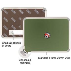 Parrot Chalk Board Aluminium Frame Magnetic (3000 x 1200mm) Bents + Cracks on sides|