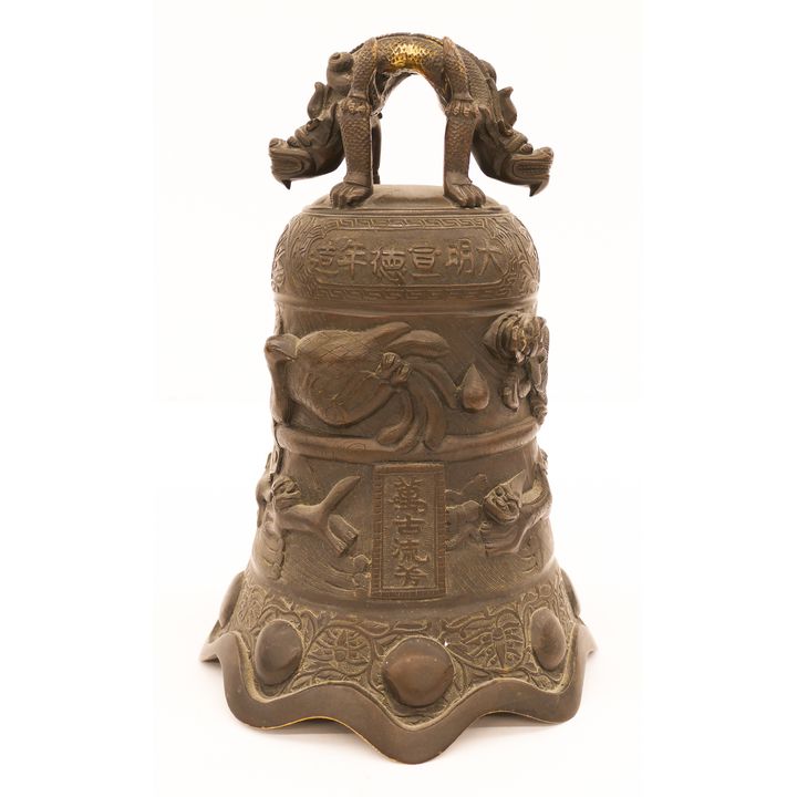 Chinese Qing Bronze Dragon Bell