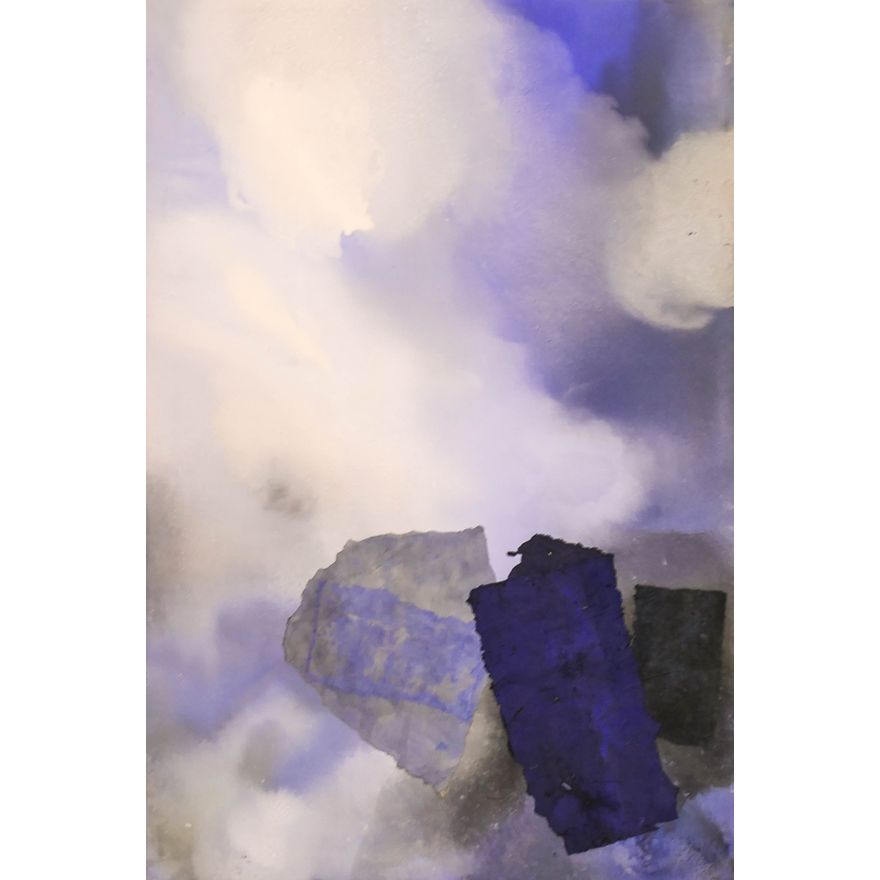 Emily Hall Morse "Clouds" Collage on Canvas