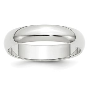 6mm 925 Silver Half Round Wedding Band Silver W | USED