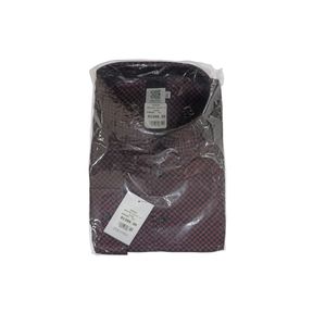 zestra pattern shirt 4xl , long sleeve print burgundy - 75821/099