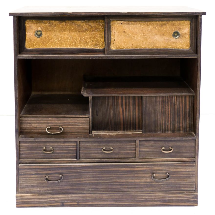 Japanese Meiji Cha Dansu Tea Tansu Chest