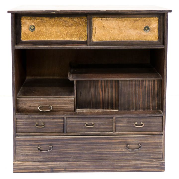 Japanese Meiji Cha Dansu Tea Tansu Chest