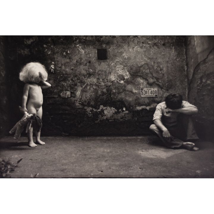 Jan Saudek ''Indiana License Plate'' 1970 Silver Gelatin