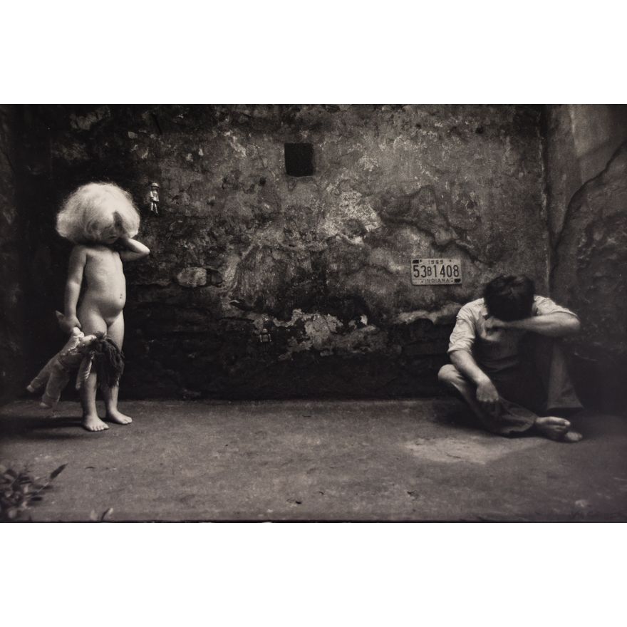 Jan Saudek ''Indiana License Plate'' 1970 Silver Gelatin