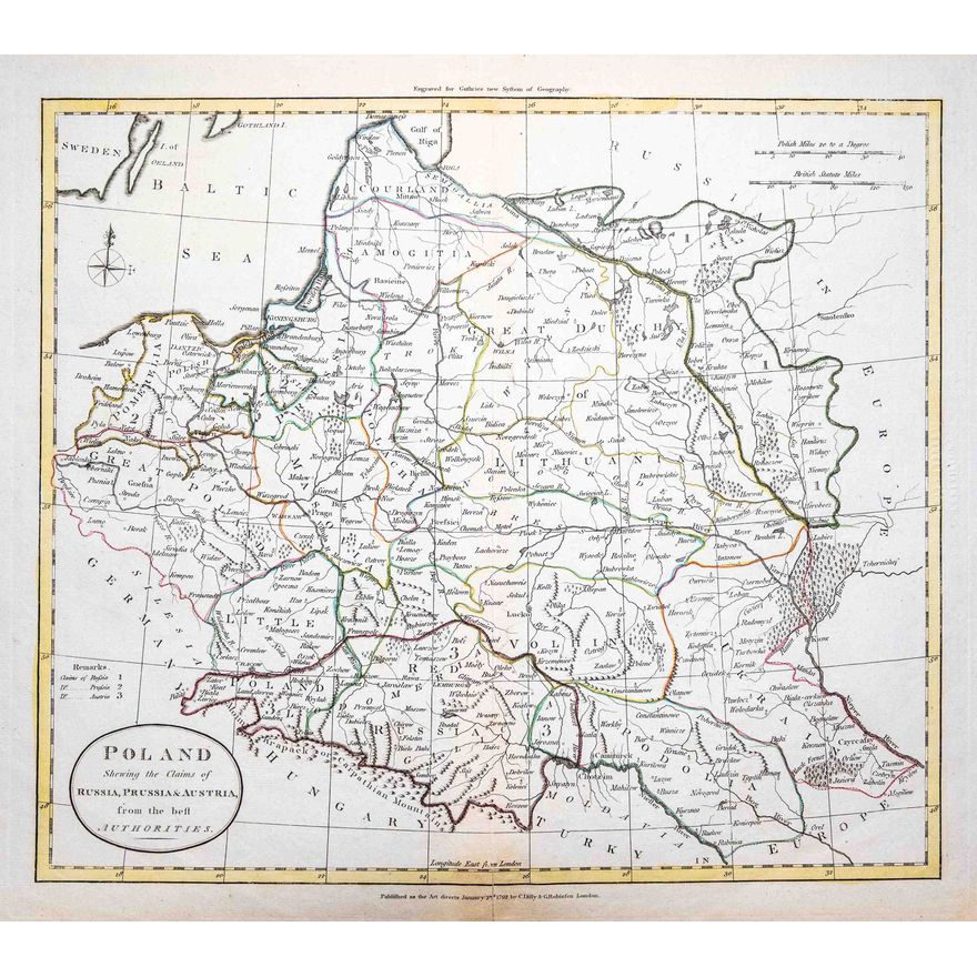 William Guthry | Poland shewing the Claims of Russia, Prussia, & Austria…