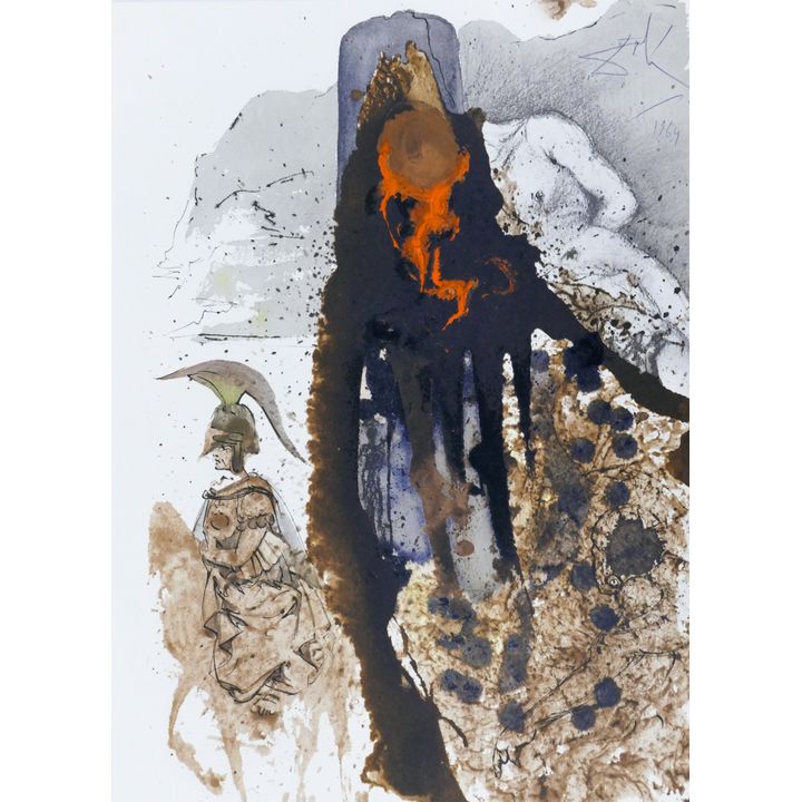 Salvador Dali ''Jesus Scourged'' (Biblia Sacra) Color Lithograph