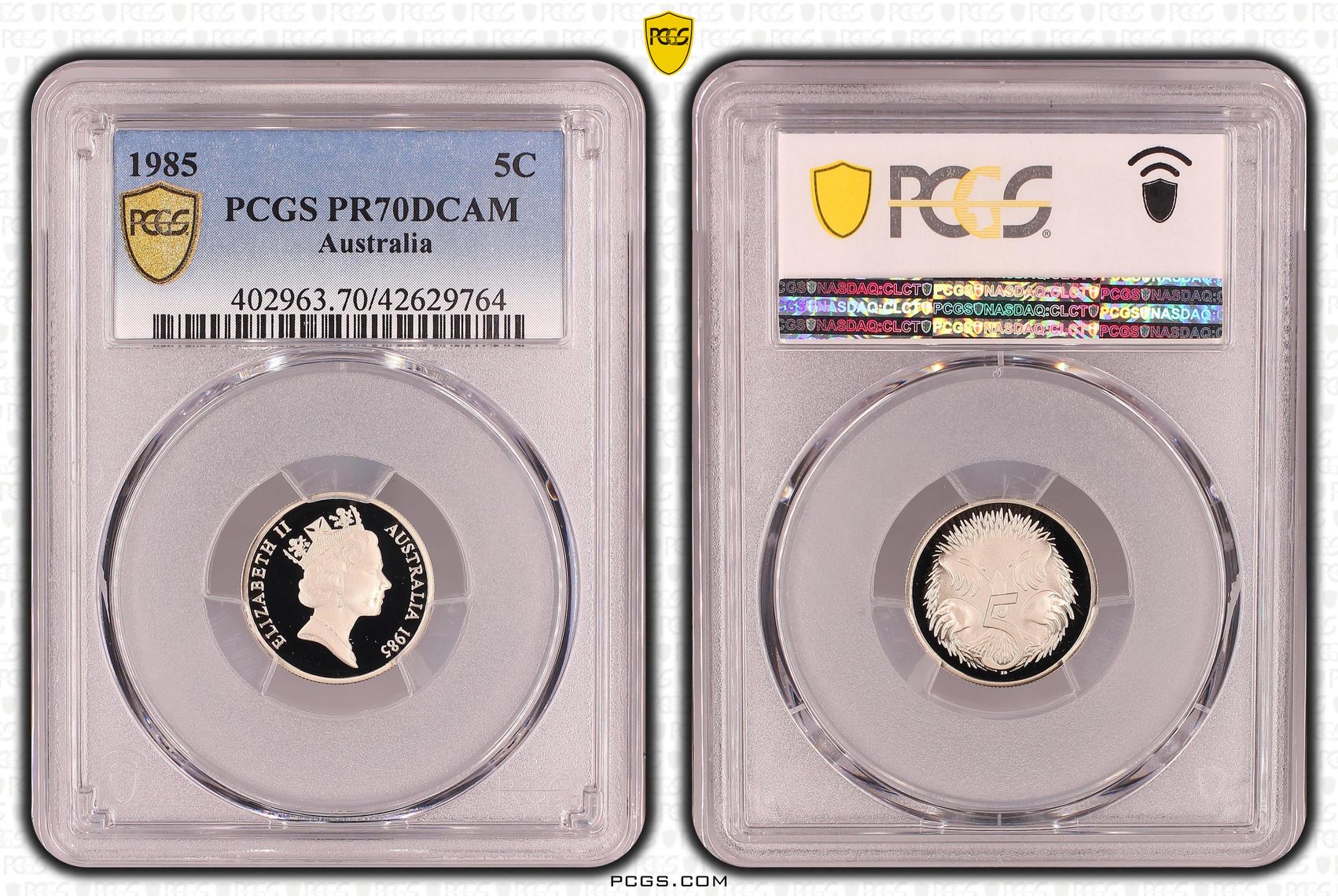 60 · 1985 Australia Five Cent, 5c PCGS - PR70DCAM POP 6/0 -764