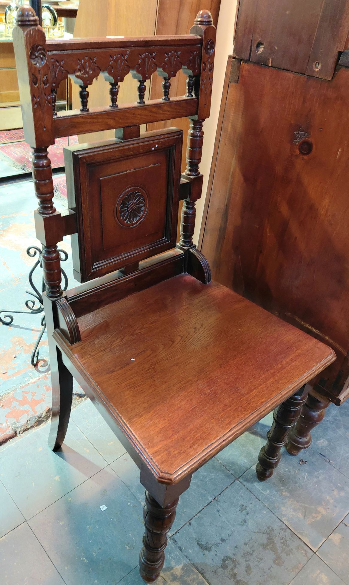 107 · AESTHETIC MOVEMENT HALLWAY CHAIR