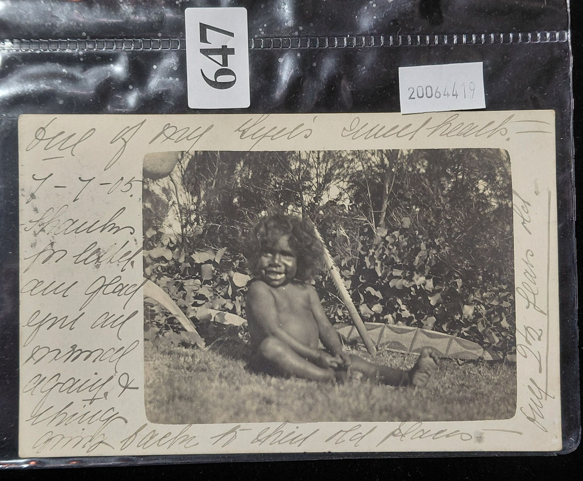 647 · POST CARD - ABORIGINAL INTEREST