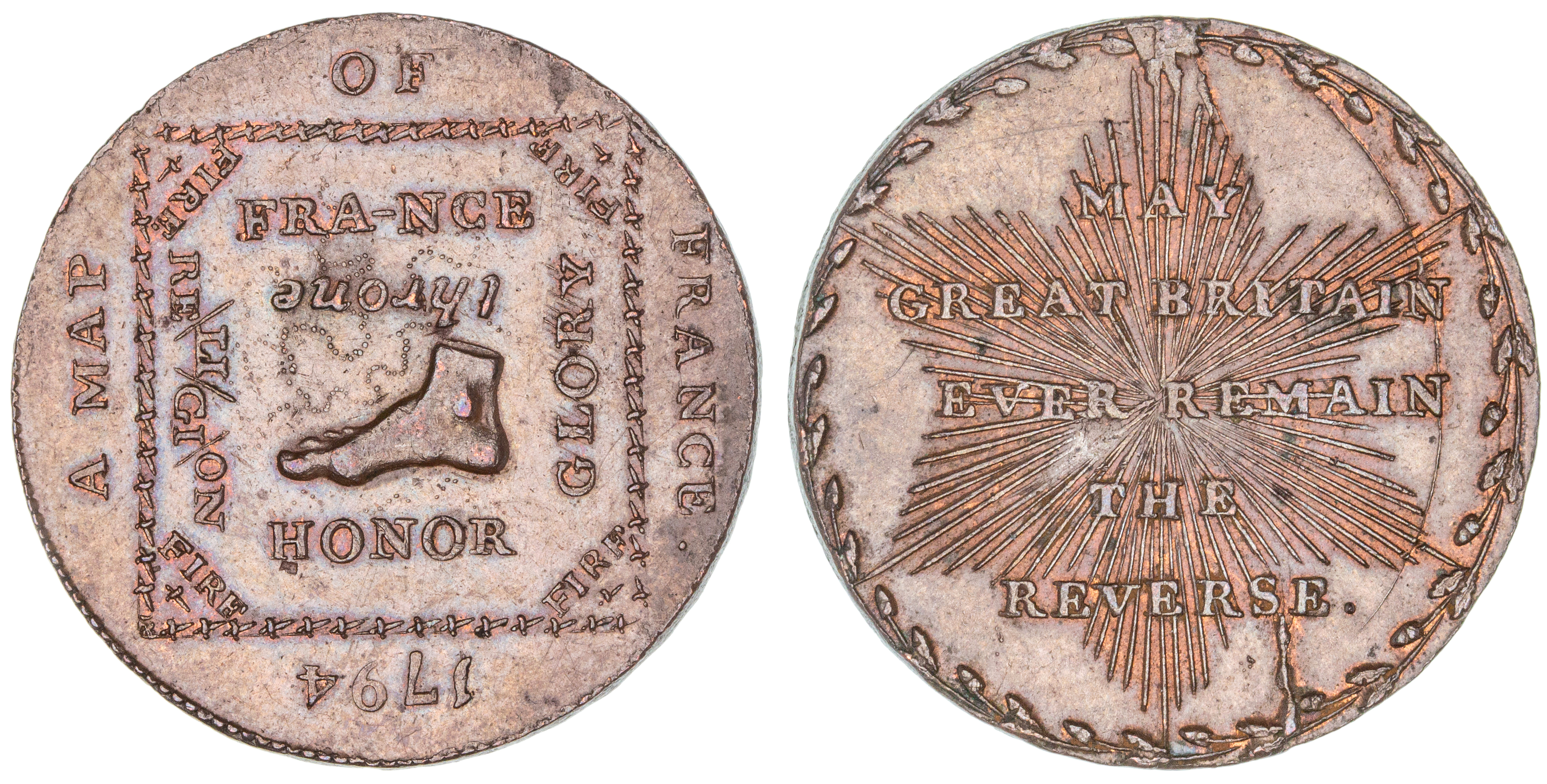 Great Britain, Halfpenny, 1794, gEF