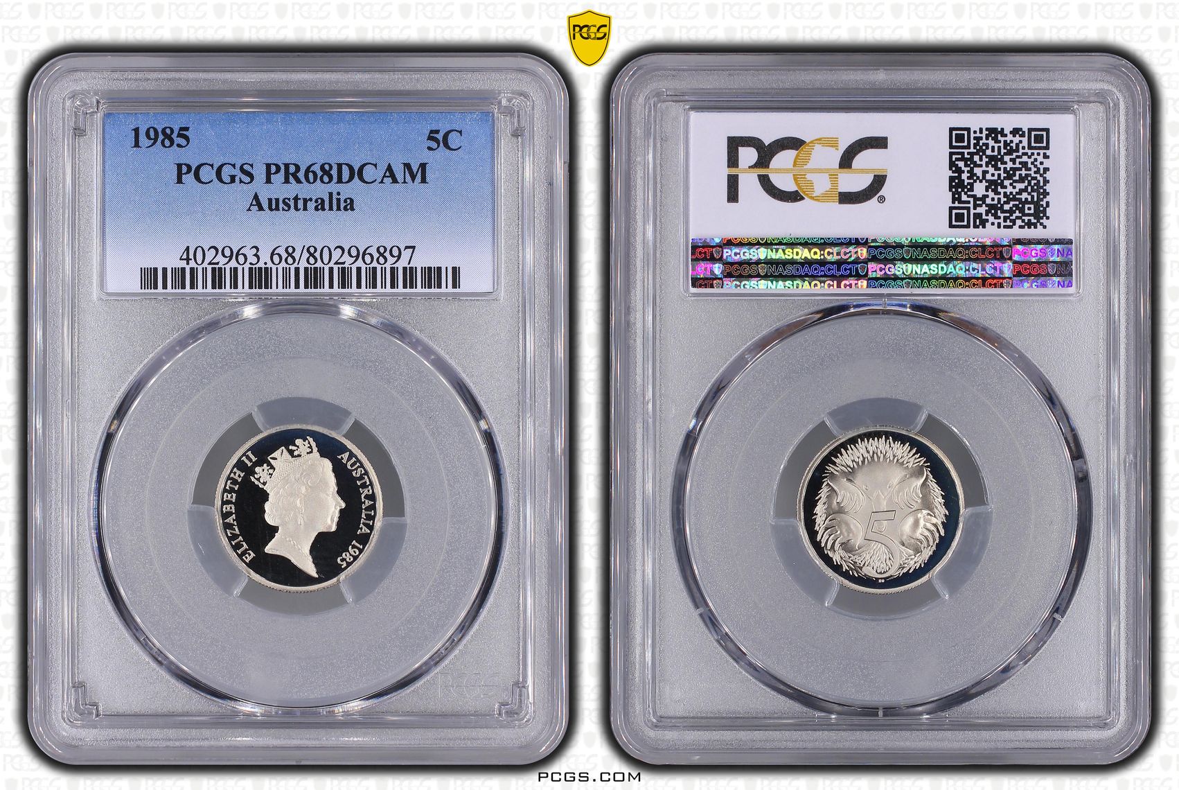 Five Cent, 1985, PCGS PR68DCAM