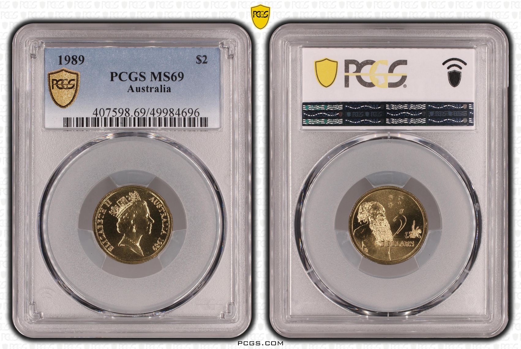 POP 5/0, Two Dollar, 1989, PCGS MS69