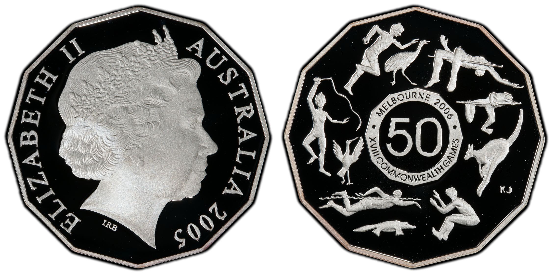 305 · 2005 Australia Fifty Cent, 50c Silver Proof Commonwealth Games Student Design Ag PCGS - PR70DCAM POP 4/0 -882