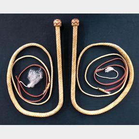 Two Hand Braided Kangaroo Leather Bullwhips