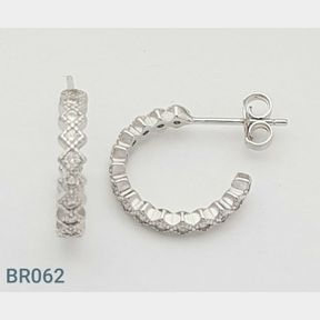 STERLING SILVER EARRINGS WITH CZ'S - 51543/212