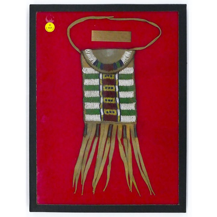 Old Cheyenne Plains Beaded Strike a Light Bag