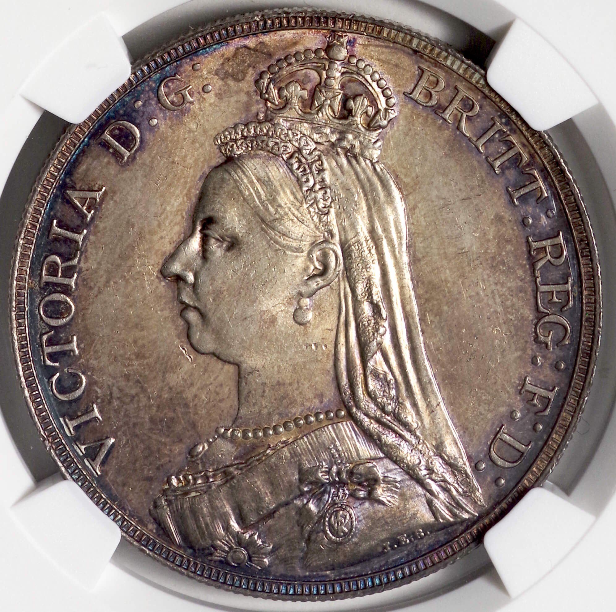 超貴重】銀貨 1883年 イギリス ヴィクトリア ヤングヘッド 未使用鑑定済 - 旧貨幣/金貨/銀貨/記念硬貨
