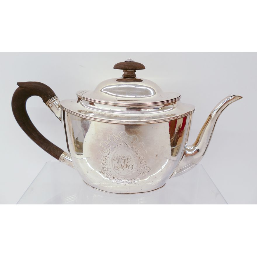 Urquhart & Hart Georgian Silver Teapot, 1801