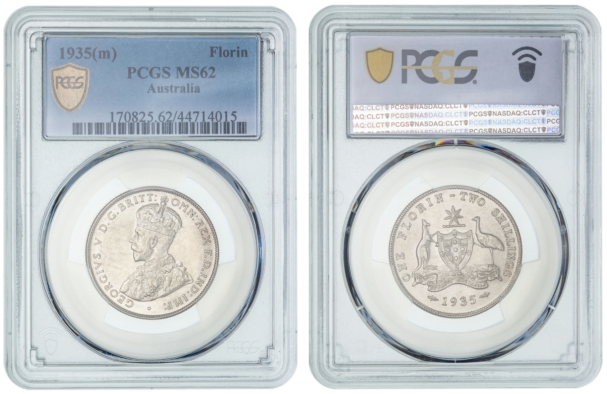 George V, Florin, 1935, PCGS MS62
