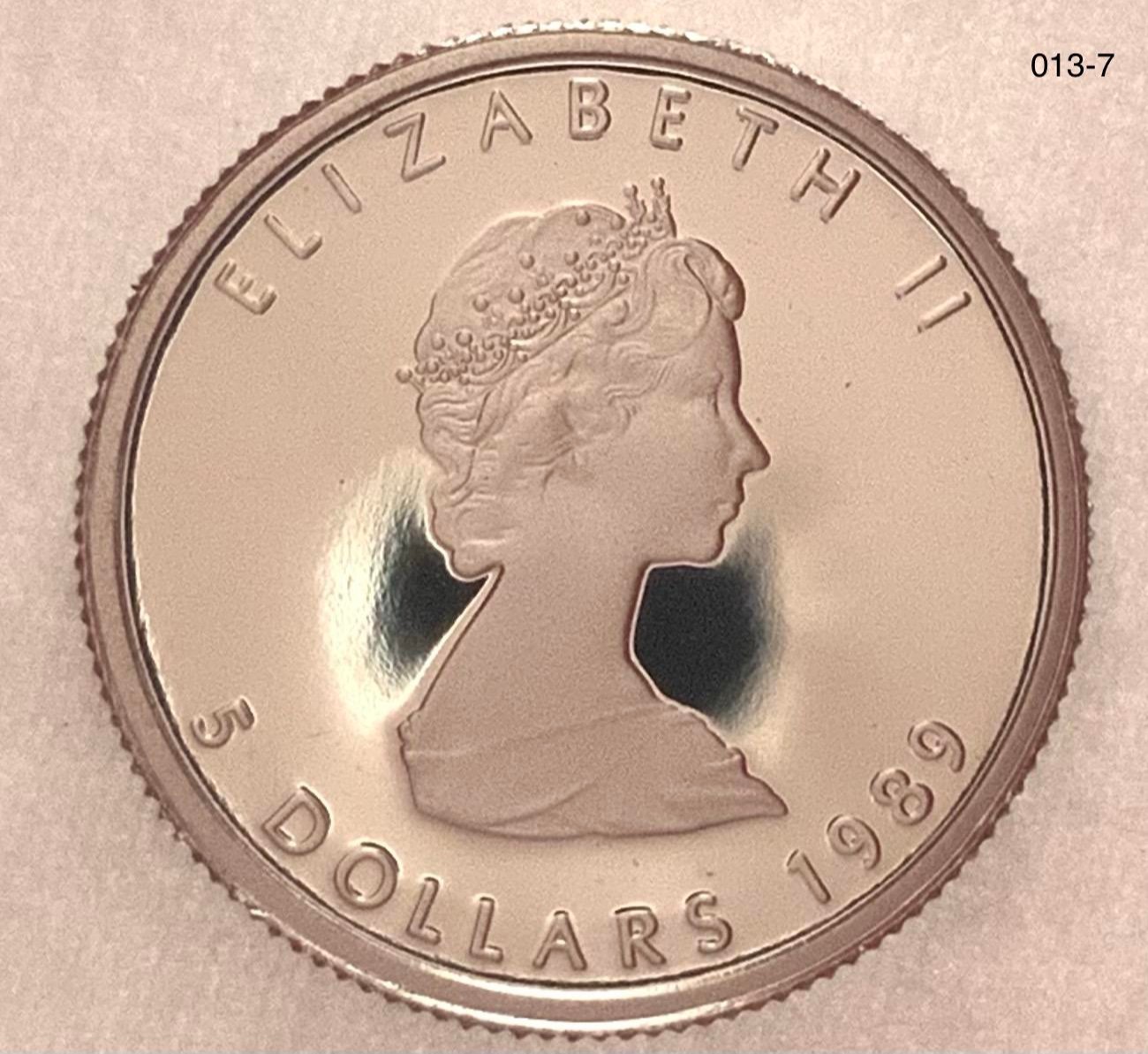 1997 カナダ シルバー ダラー ルーン 10 周年記念プルーフ カナダ-Canada. プルーフ. メイプルリーフ発行10周年記念 5ドル