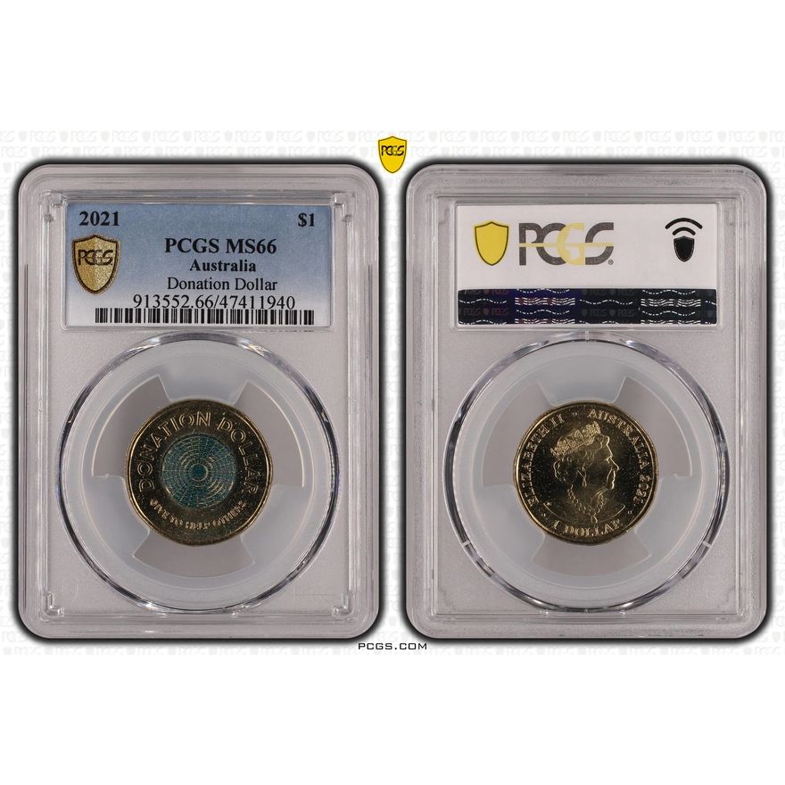 Donation Dollar, One Dollar, 2021, PCGS MS 66