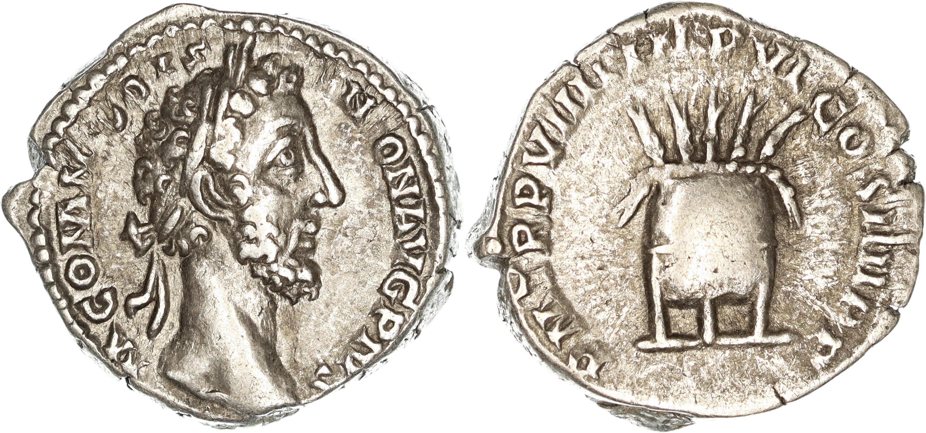Roman Empire, Commodus, Silver Denarius, 183-184 AD, VF+