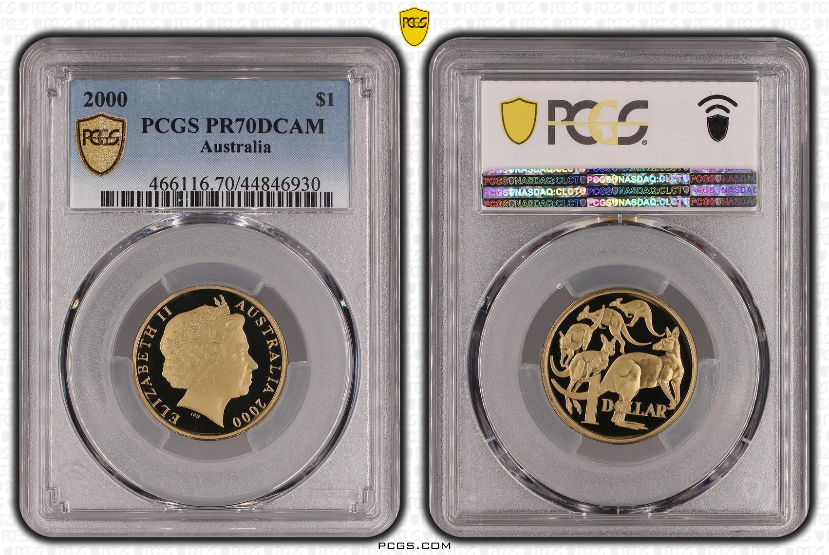 2000 Australia One Dollar, $1 Proof PCGS - PR70DCAM POP 25/0 -930